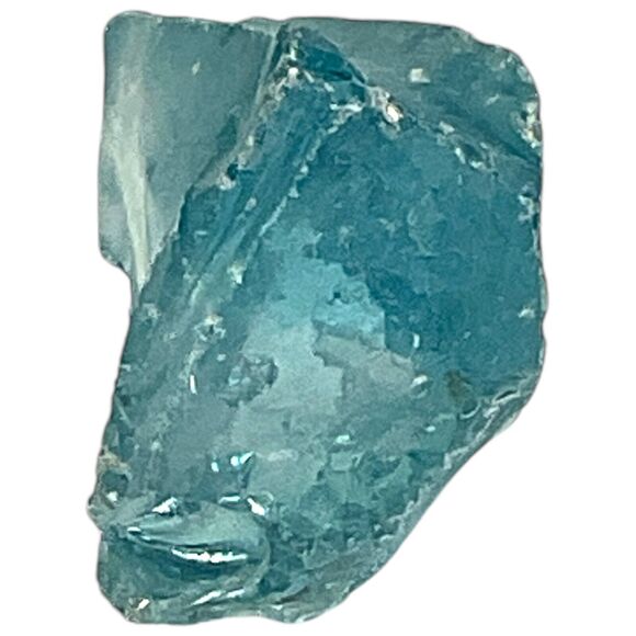 Satin Blue Translucent Art Glass Cullet Glowing Manganese Slag Glass #4GM371 - Picture 5 of 7